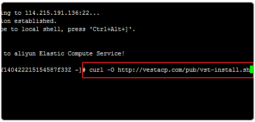 Vestacp执行安装命令