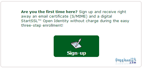 StartSSL点击注册