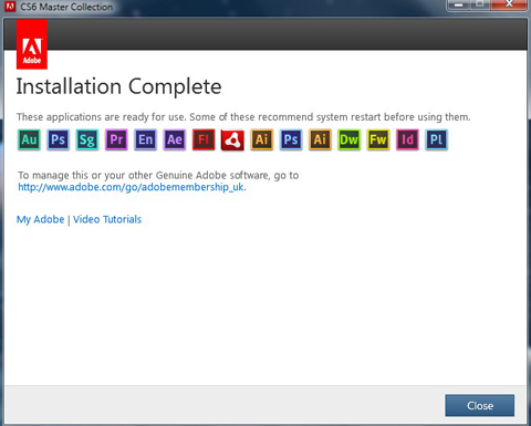 Adobe Creative Suite 6 Master Collection 大师破解版 adobe installing2