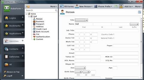 强大的自动填表工具Roboform Roboform img02
