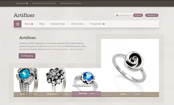 5套免费WordPress电子商务主题 5 artificer wordpress theme