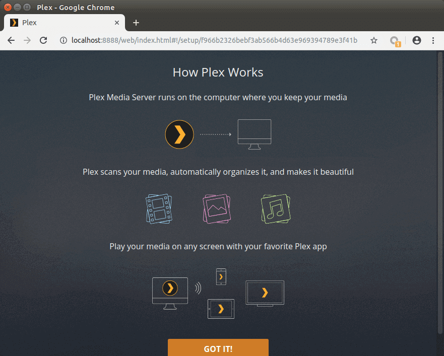 plex media server initial setup